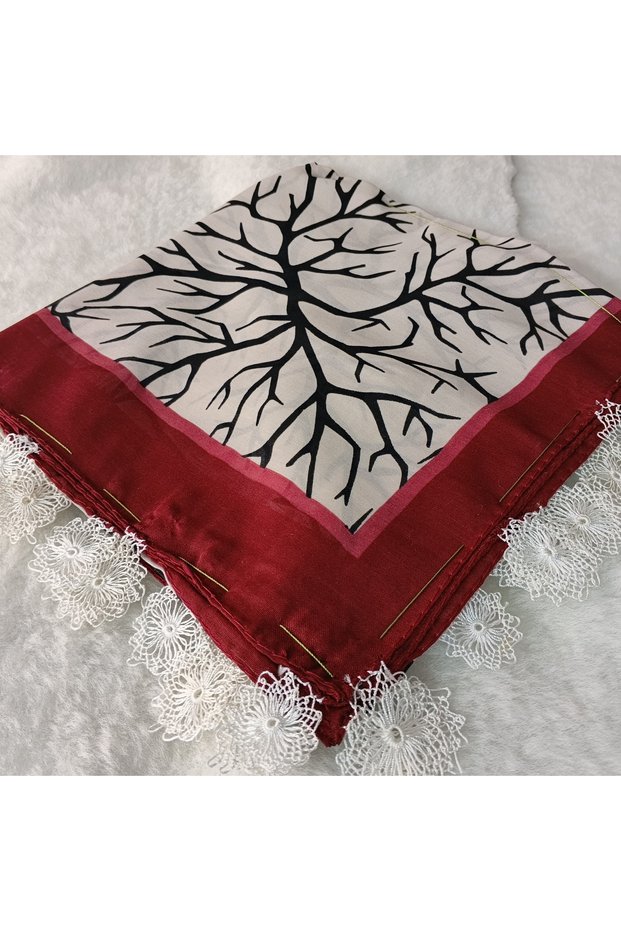 Handmade Needlework Writing, Scarf, Yemeni, Mevlit Cover, Head Cover, 4 Sides Embroidered, 100*100cm