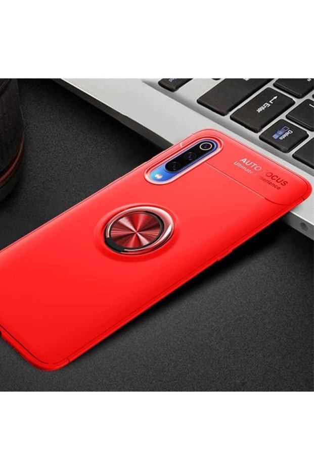 Compatible Case for Xiaomi Mi 9 Se Silicone Cover with Rotatable Ring Stand