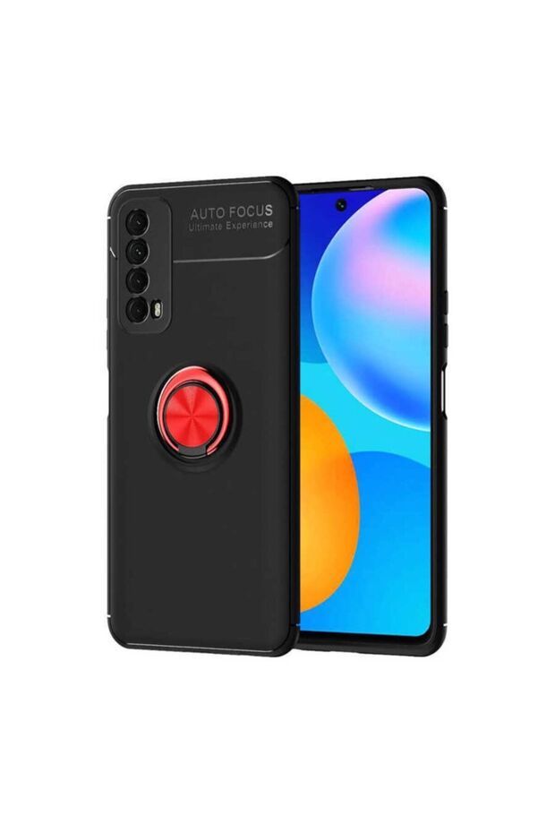 Compatible Case for Huawei P Smart 2021 Silicone Cover with Rotatable Ring Stand
