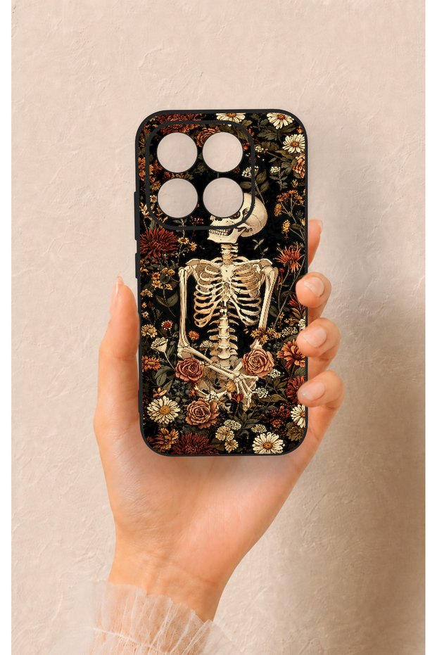 Mi 17 5g Compatible Flower Skeleton Pattern Silicone Case