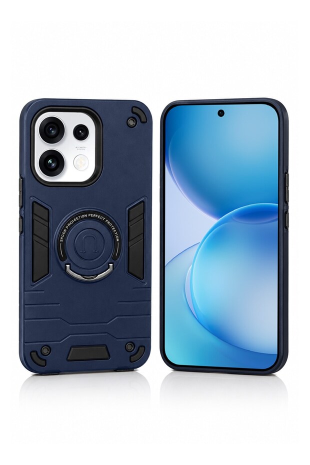 Oppo Reno16 5G 2026 / Reno16 Pro 5G 2026 Full Protective Military Grade Dual Layer Shockproof Cover Rugged Protection with Kickstand Case Cover