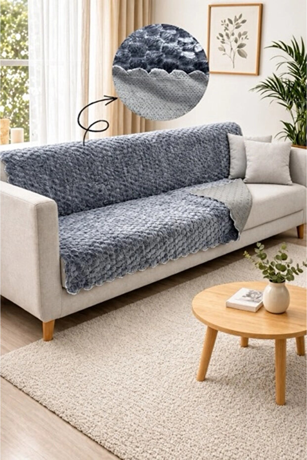Non-Slip Base Embossed Plush Multi-Purpose Cover Rsieg430-Cc84
