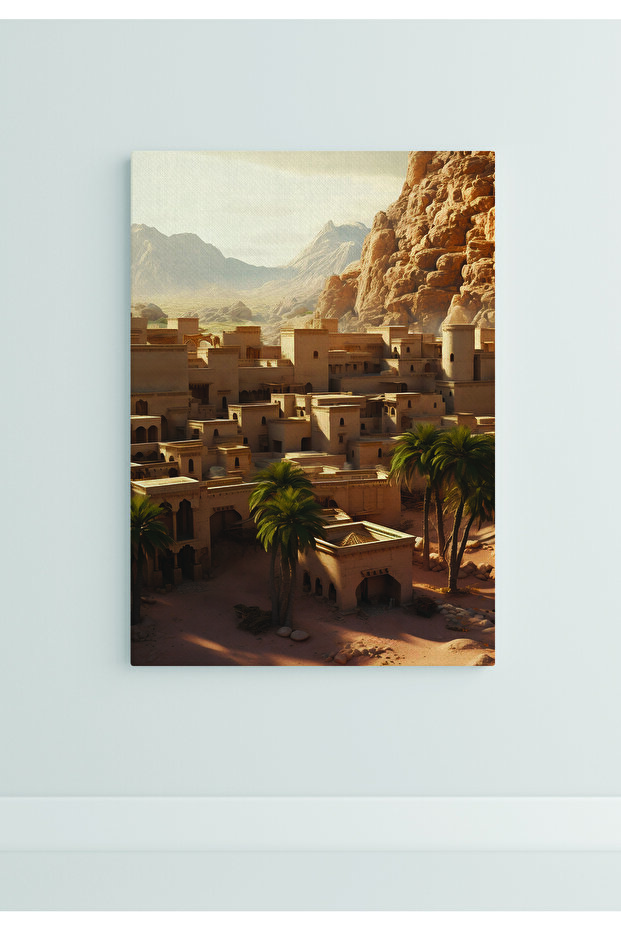 إطار جداري زخرفي | ملصقات وطبقة تغليف فاخرة على لوح خشبي بسمك 3 مم | الحجم: 60 × 40 سم
