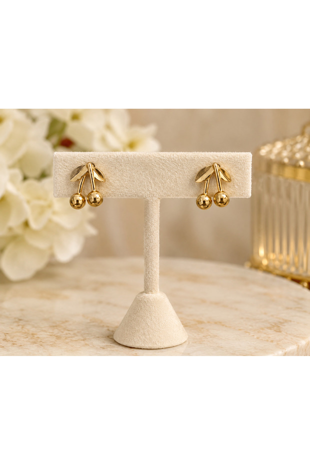Petite Cherry Charm Earrings
