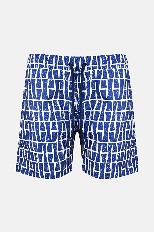 Navy Blue Arthus Space Men's Swim Shorts