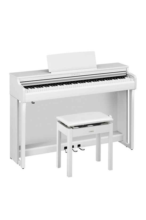 بيانو رقمي CLP-825 WH مع مقعد، أبيض اللون
