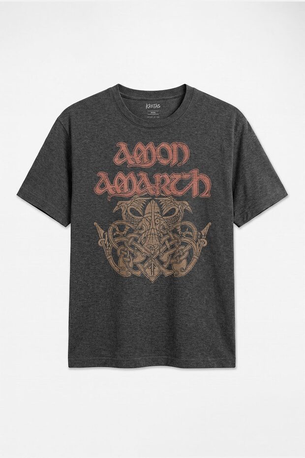 Viking Melodic Death Metal Amon Amarth Norse Mythology Music Unisex Anthracite Melange T-Shirt