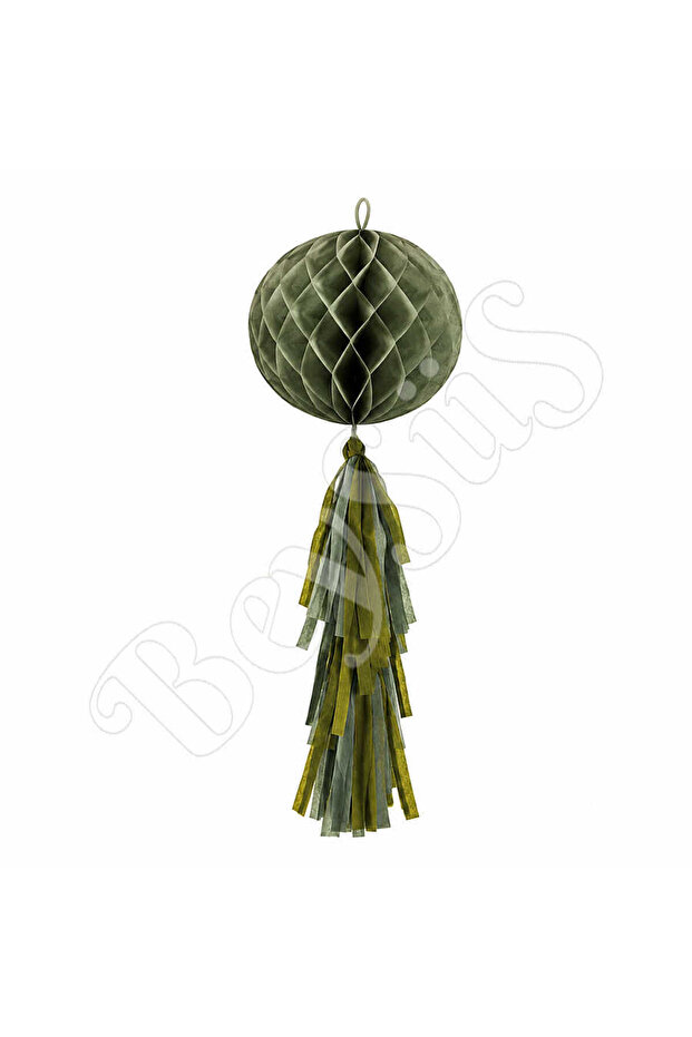 Party Decoration Ceiling Tassel Lantern Ball Pendant Lamp Gray