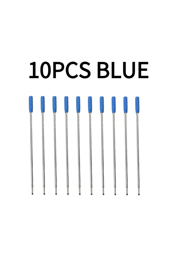 BLUE 10PCS NEW 1-20Pcs Blue/Black Ballpoint Pen Refills Ink Medium Blue Black Ink Rods For Writing O