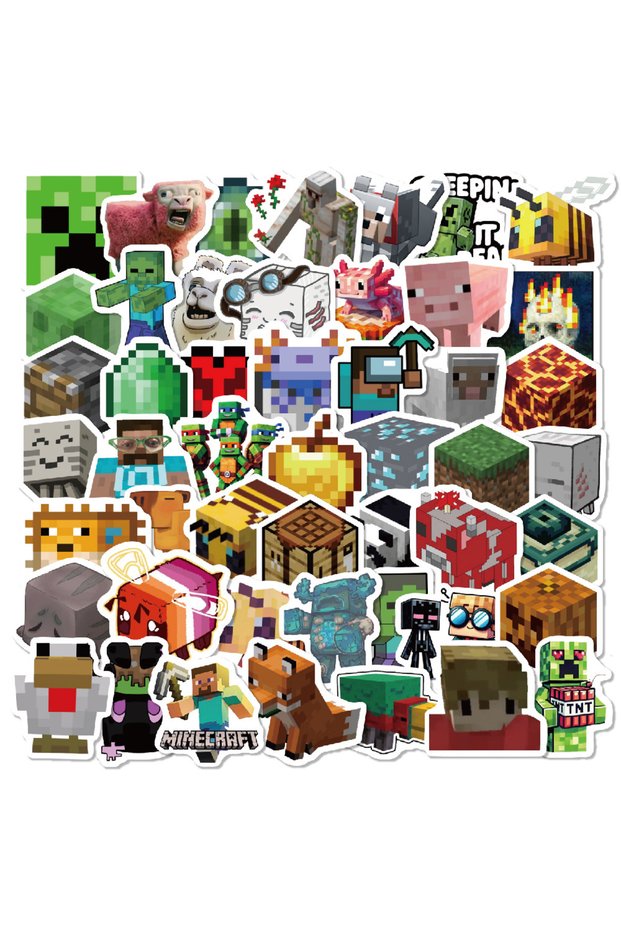 Bandai 100Pcs 50/100pcs Game My World Stickers DIY Laptop Car Bike Graffiti Decoration Waterproof St