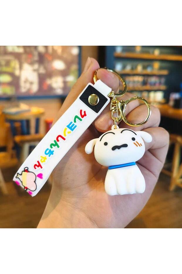 2 Classic Crayon Shin chan Crayon Keychain Dinosaur Little White Crocodile Doll Cute Pendant for Fri
