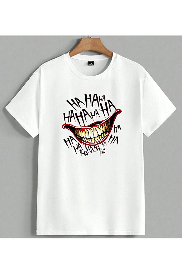 Psychopath Gulmus Red Lip Printed Unisex Oversize T-Shirt White