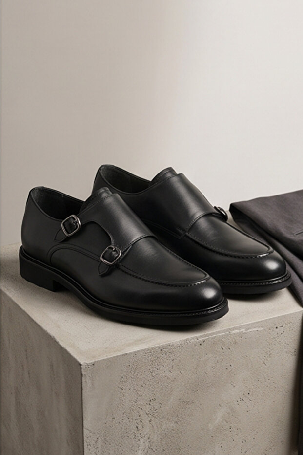 2276-Smart Inside and Outside Double Genuine Leather Premium Series Eva Sole Men's Classic Shoes