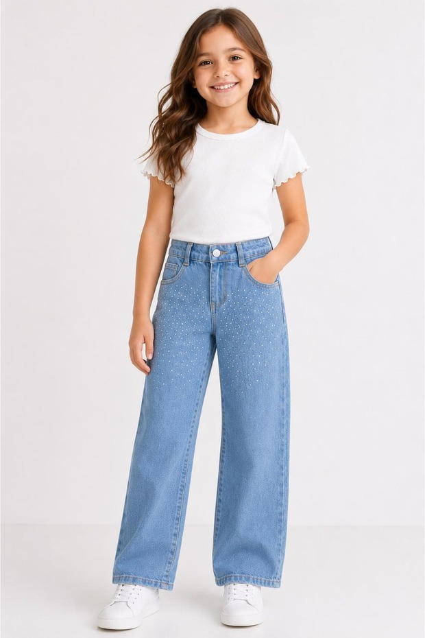Girl's Sparkling Stone Jean Pants