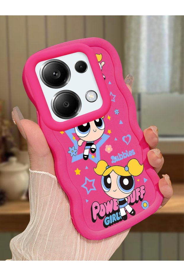 Redmi Note 13 Pro 4g Compatible Case Camera Protector Red Silicone Couple Phone Case Cartoon Pattern