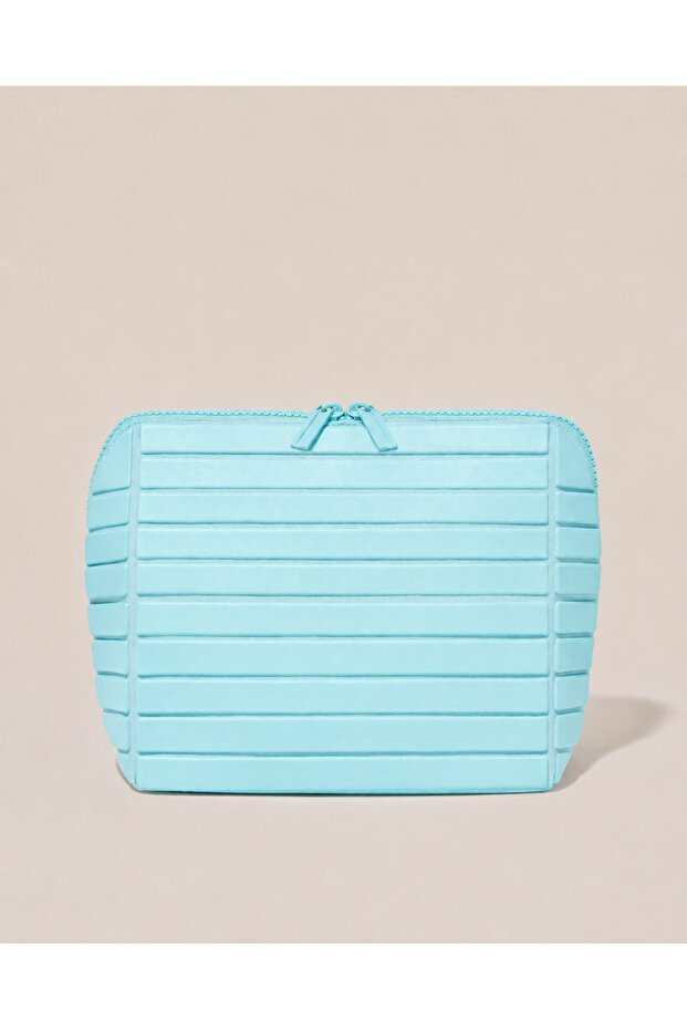 Premium Leather Makeup Bag - Cosmetic Bag & Travel Makeup Bag