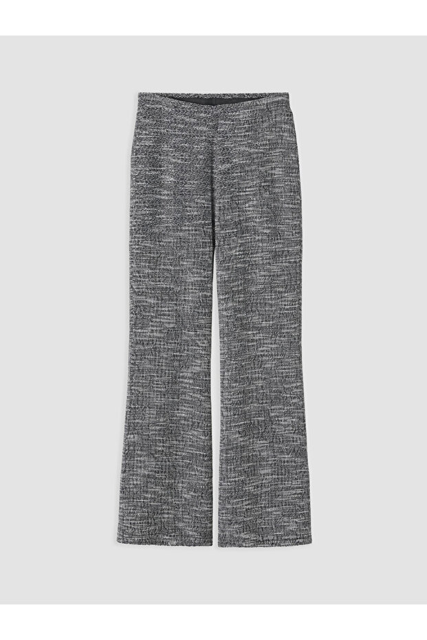 Lcw Everyday Black High Waist Spanish Leg Women's Trousers