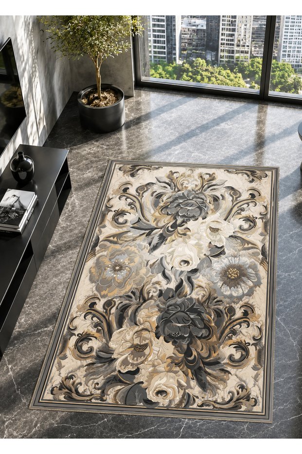 Sdt Mixed Patterned Modern Woven Base Decorative Carpet Sdtamor1362
