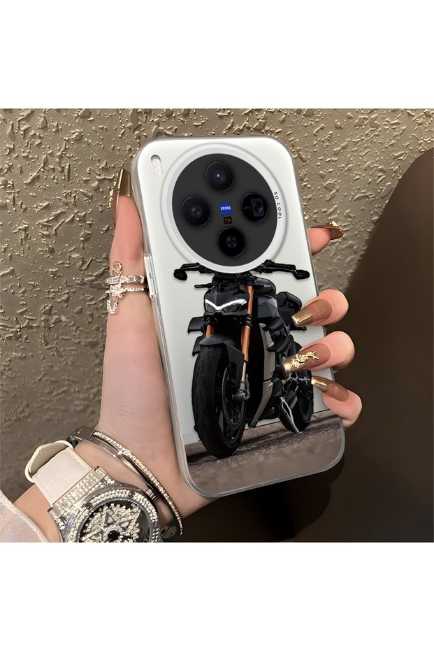 Vivo X300 Compatible Cool Sport Motorcycle Printed Matte Quality Soft Silicone Case
