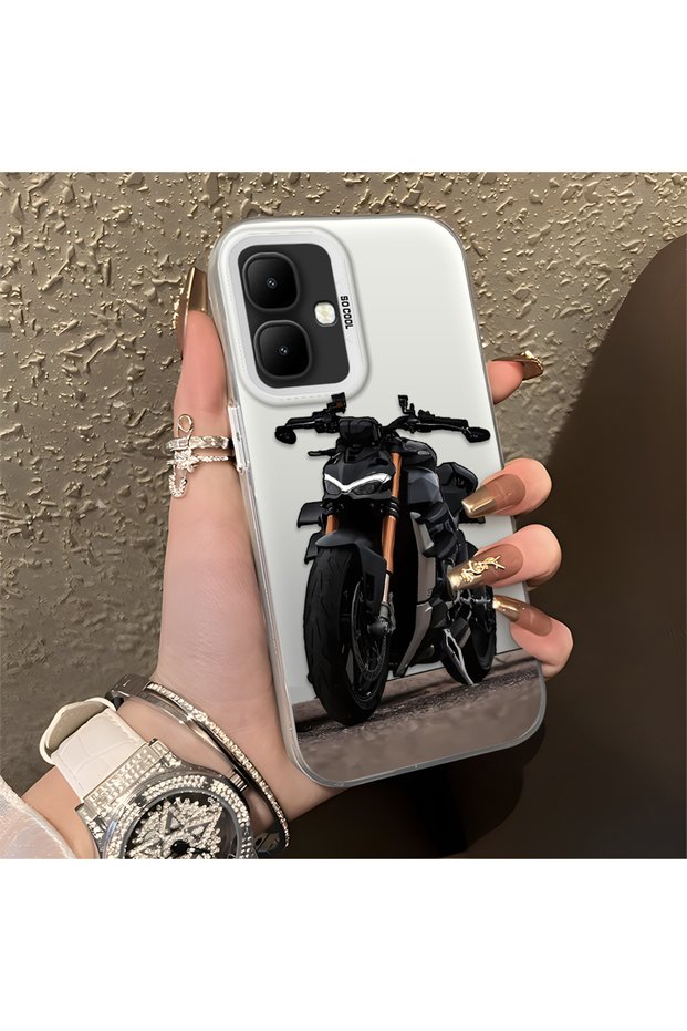Infinix Smart 10 Compatible Haval Sport Motorcycle Printed Matte Quality Soft Silicone Case