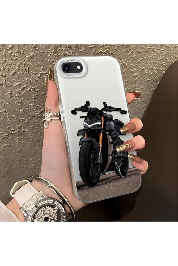 iPhone 7/8/Se 2020 2022 Compatible Cool Sport Motorcycle Printed Matte Quality Soft Silicone Case