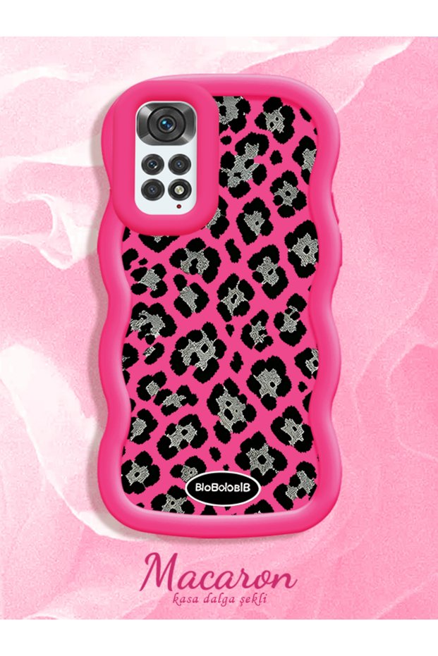 Redmi Note 11/Note 11S 4g Compatible Wavy Frame Leopard Print High Quality Silicone Case