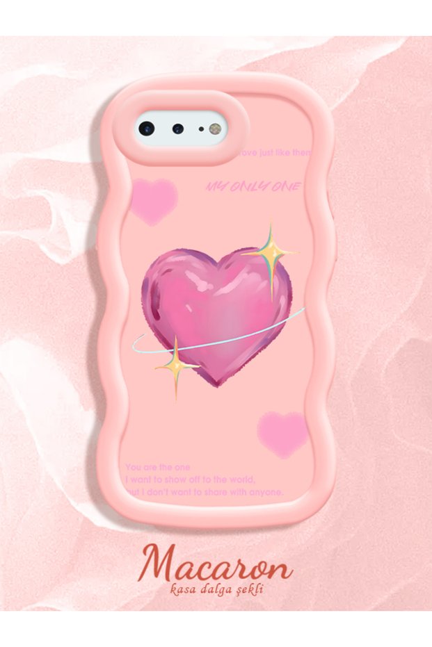 Case Compatible with iPhone 7 Plus/8 Plus Sweet Pink Hearts Motifs Three-Color Options