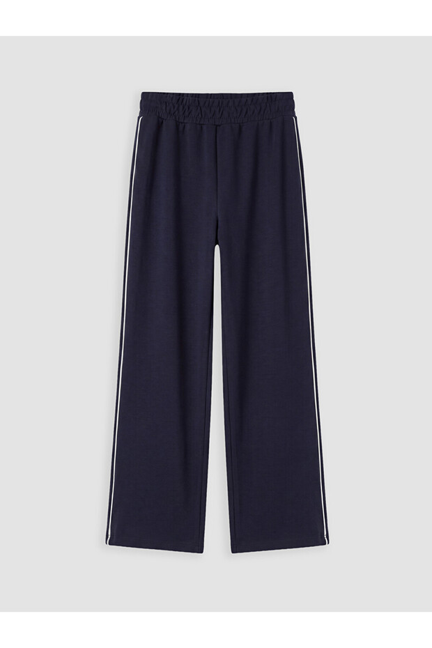 Navy Blue Wide Leg Girls' Soft Touch Sweatpants