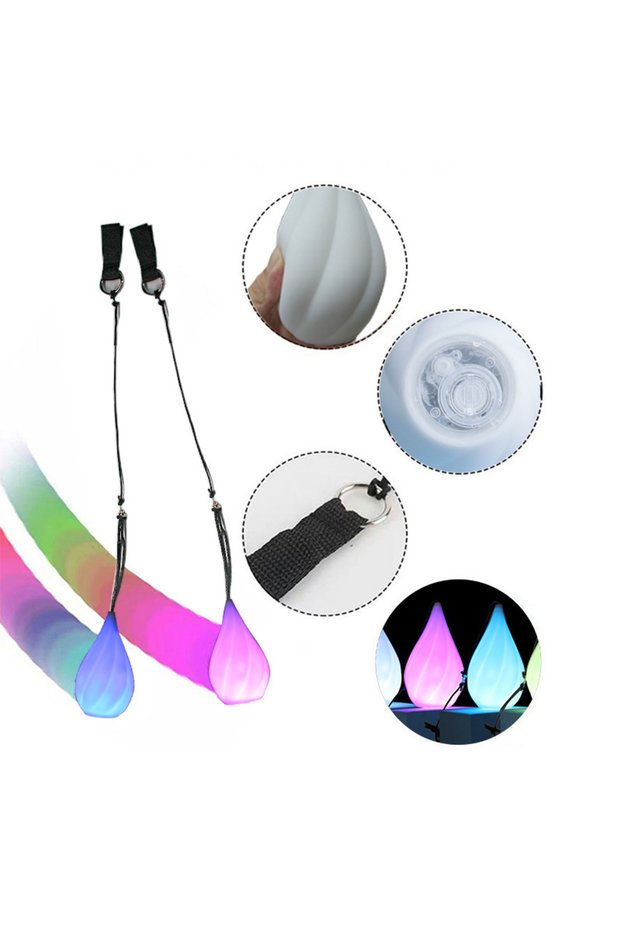 1pc drop LED Colorful Luminous Ball Swing Flash Ball Dance Fitness Exercise Ball Halloween Christmas