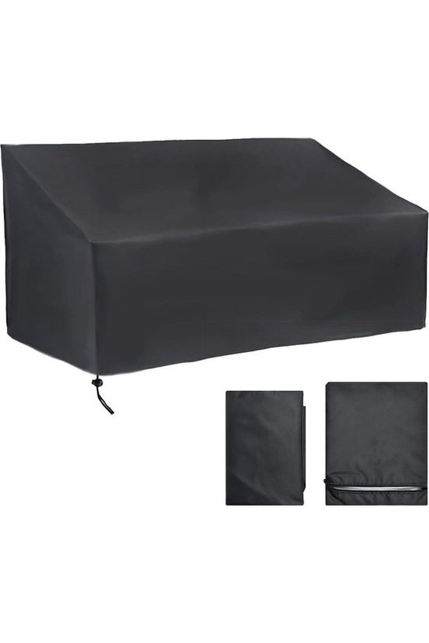 Waterproof Windproof Oxford Cloth Double Garden Bench Cover (134x66x89cm), UV-Resistant Outdoor Furniture Protector