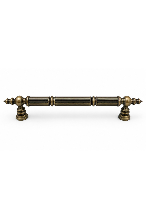 Brass Antique Pull Handle |   400 mm |   320 mm Hole Spacing |   Classic Design