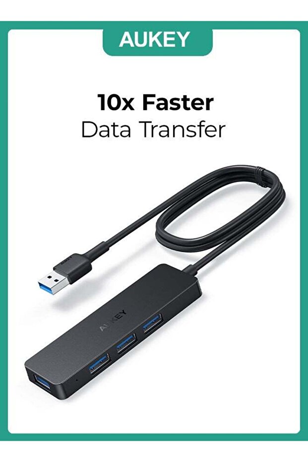 Unity Slim A 4 USB-A in 1 Data Hub Black