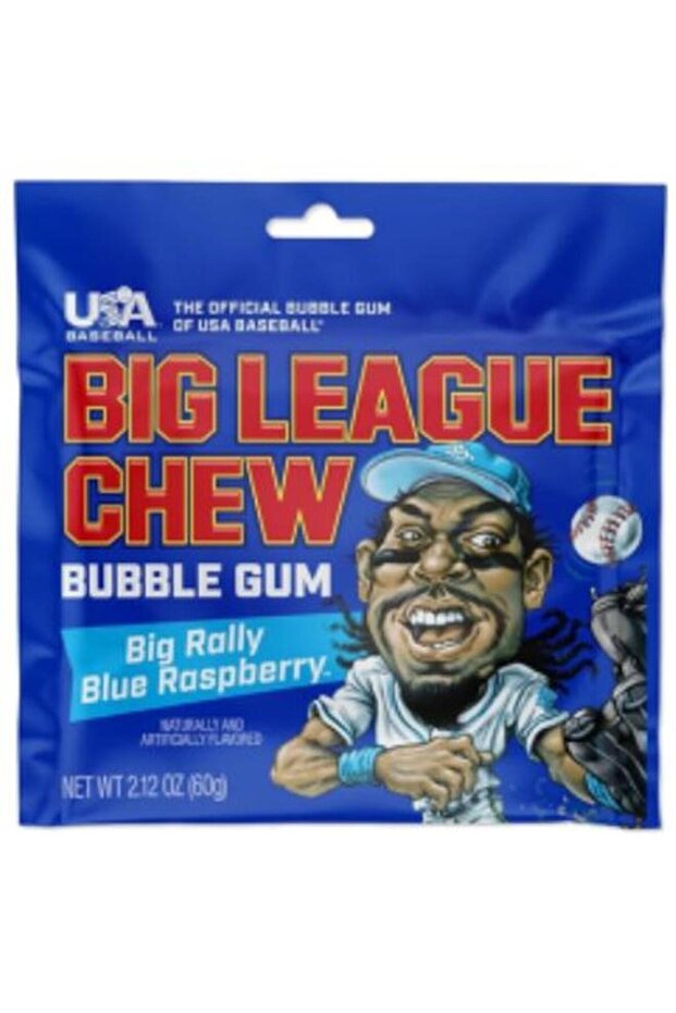 Big Rally Blue Raspberry Bubble Gum 60g