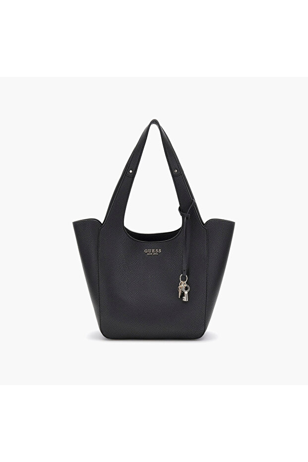 Calista Pebbled Texture Double Handle Tote Bag & Pouch with Magnetic Closure - 6