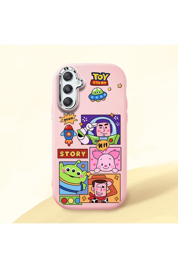 Pink Silicone Case with Shock-Absorbing Camera Protection Compatible with Samsung Galaxy M34