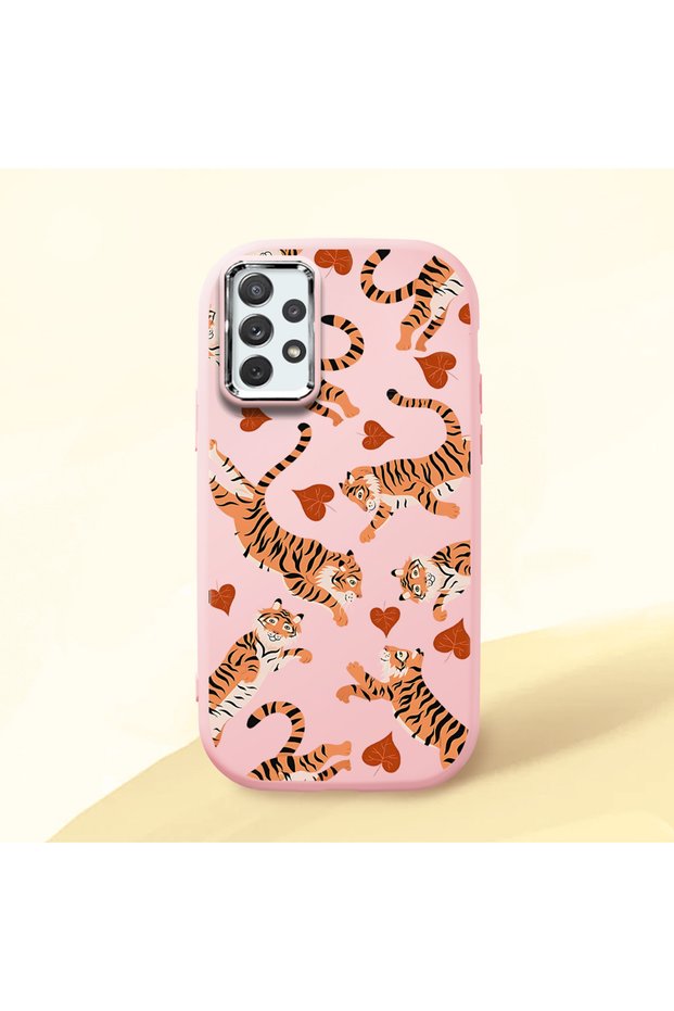 Pink Silicone Case with Shock-Absorbing Camera Protections Compatible with Samsung Galaxy A72