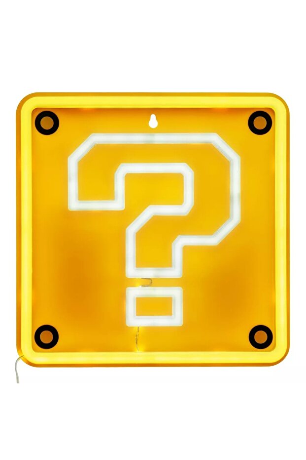 Super Mario Question Block Wall Mountable LED Neon Light