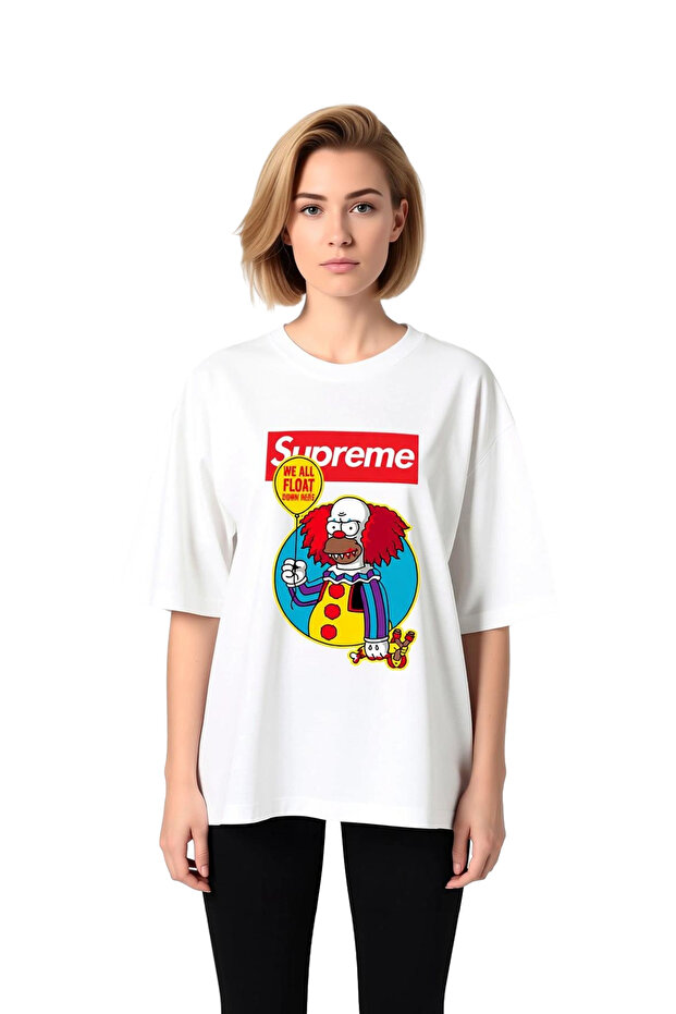 Women's Oversize Graphic Printed Short Sleeve T-Shirt Cartoon Character Pattern Relaxed Fit Casual Modern