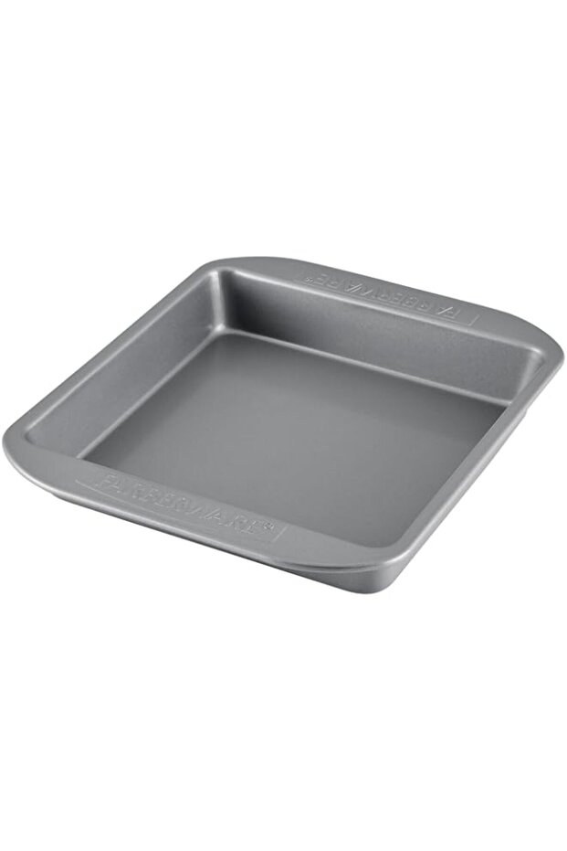 Farberware Nonstick Bakeware Nonstick Baking Pan/Nonstick Cake Pan, Square - 9 Inch, Gray