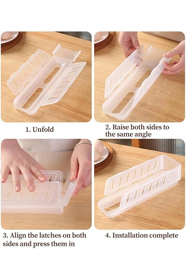 3-Tier Stackable Egg Organizer, Rolling Egg Holder for Refrigerator, Space Saving Kitchen Storage, E - 5