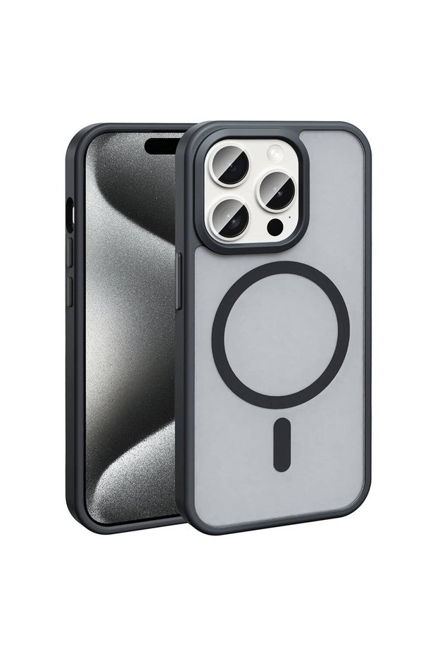 iPhone 15 Pro Case Magsafe Supported Camera Raised Silicone Matte Anti-Fingerprint