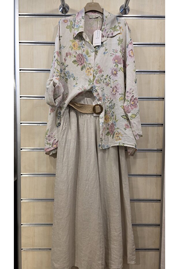 Italian Linen 2-Piece Set Shirt and Trousers