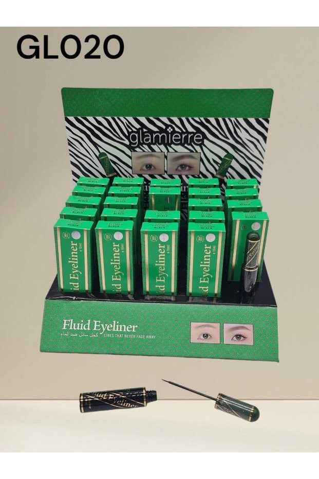 كحل سائل (Fluid Eyeliner) باللون الأسود المقاوم للماء.