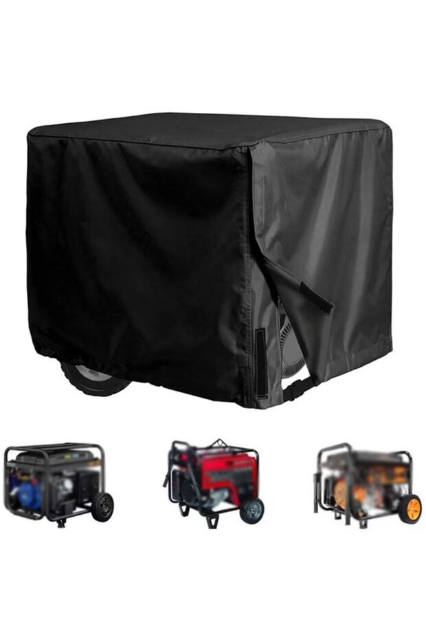 Universal generator cover, 420D fabric, waterproof, sunproof, and dustproof, dimensions 81*61*61 cm - suitable for most generators, black.