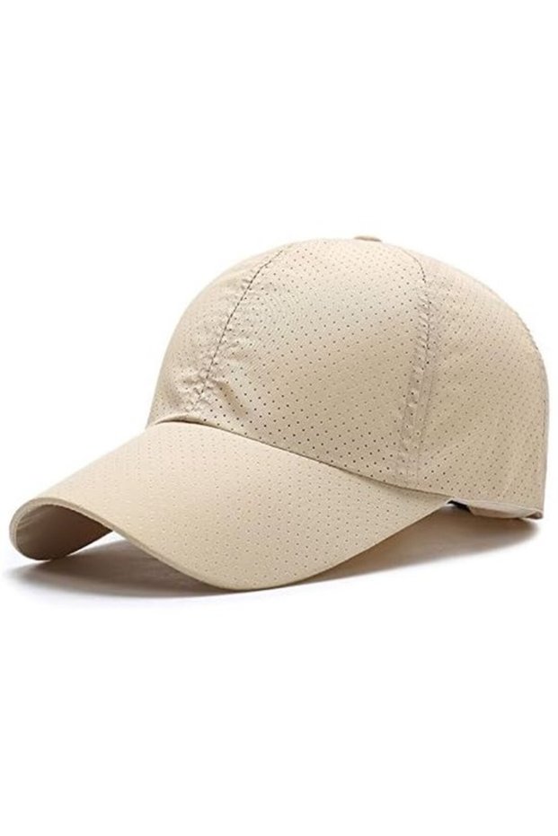Two outdoor sports hats set, unisex adjustable quick-drying sun suitable for such as baseball, hiking, fishing, and golf - khaki.