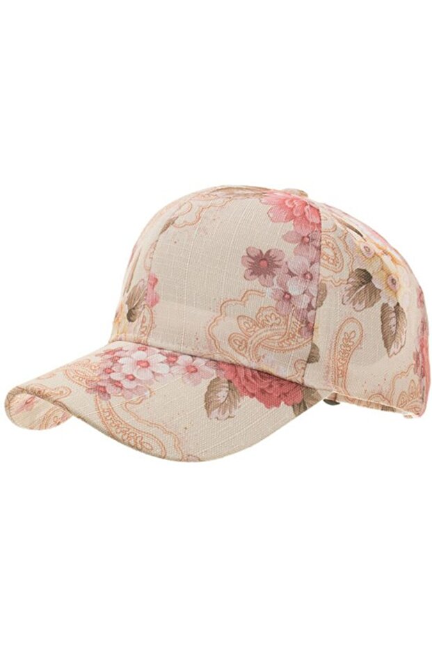 Printed women's baseball cap adjustable buckle for outdoor.