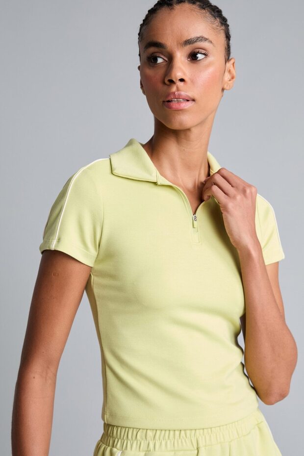 Ultra Soft Standard Fit Athlete Modal Short Sleeve Polo Light Green T-Shirt H9765Ax26Hs