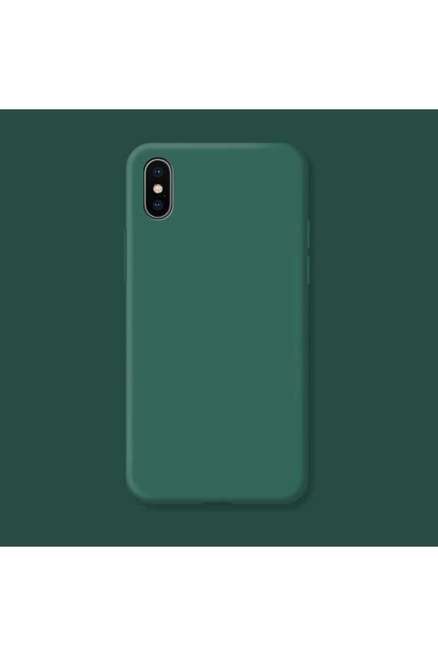 iPhone XS Dark green For iphone X Xr Xs Max Shockproof Liquid Silicone Protective Cover For iphone X
