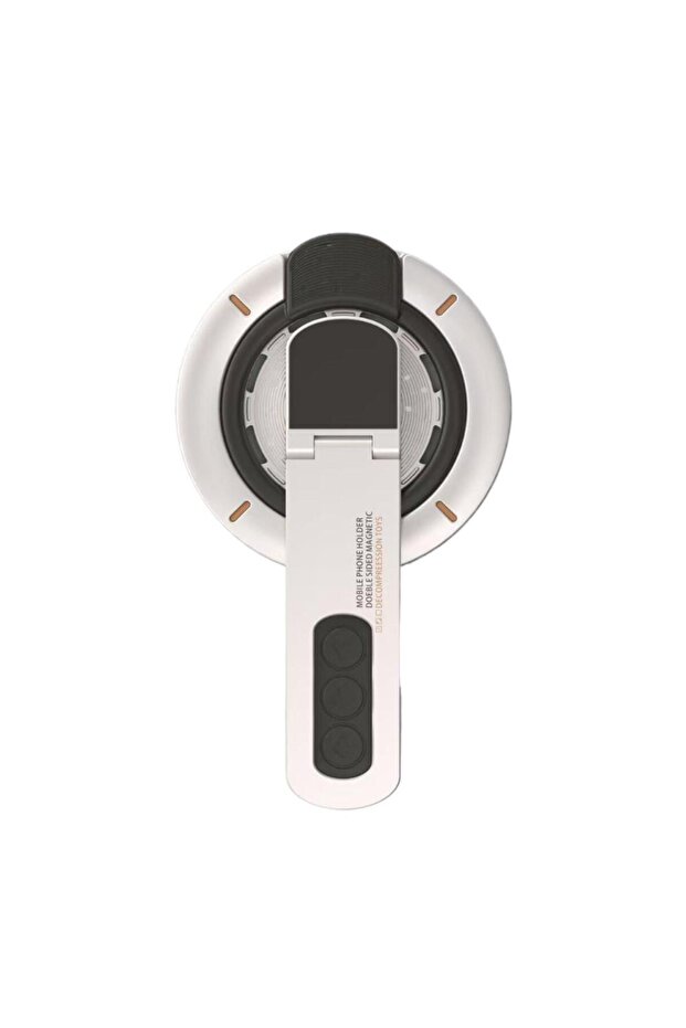 white Elough Magnetic Back Mount Phone Holder Stress Relief Ring Clip Foldable Rotatable Portable Do