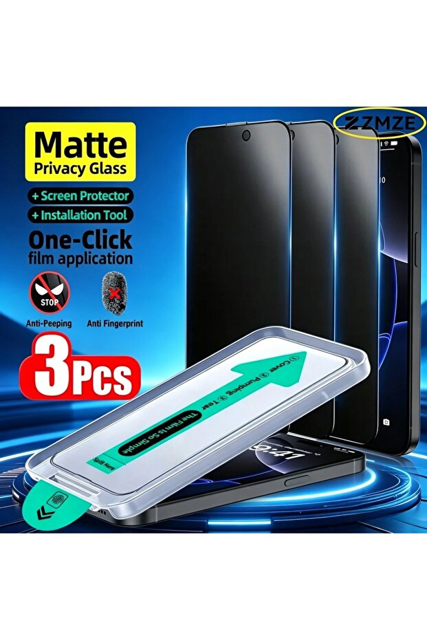 iPhone 15 Pro Max 3 Pieces Matte Privacy Glass 3Pcs Matte Privacy Screen Protector for IPhone 16 15